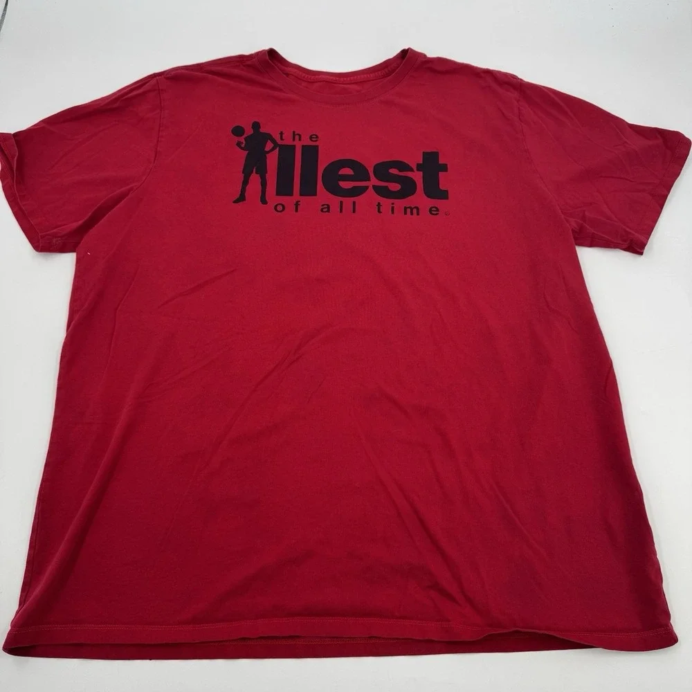 Michael Jordan The Illest Of All Time Flu Game Red T-Shirt Mens Size XXL‎ Nike